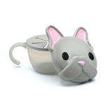 Melii Animal Snack Container with Finger Trap 210ml – Bulldog Grey