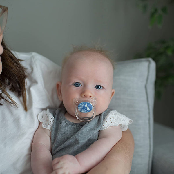 Dr Browns Pink Prevent Glow in the Dark Butterfly Shield Soother Stage 1