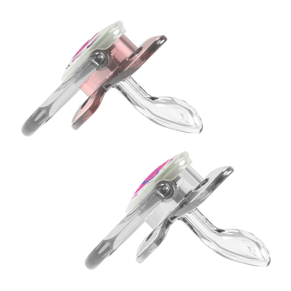 Dr Browns Pink Prevent Glow in the Dark Butterfly Shield Soother Stage 2