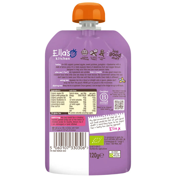 Ella's Kitchen Organic Sweet potatoes, pumpkins, apples and blueberries