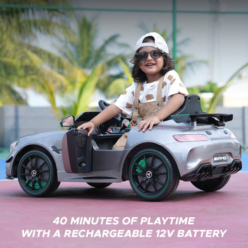 Formula Fun by EMotorad Mercedes-AMG GT4 Ride-On Car 3-6 Years Grey