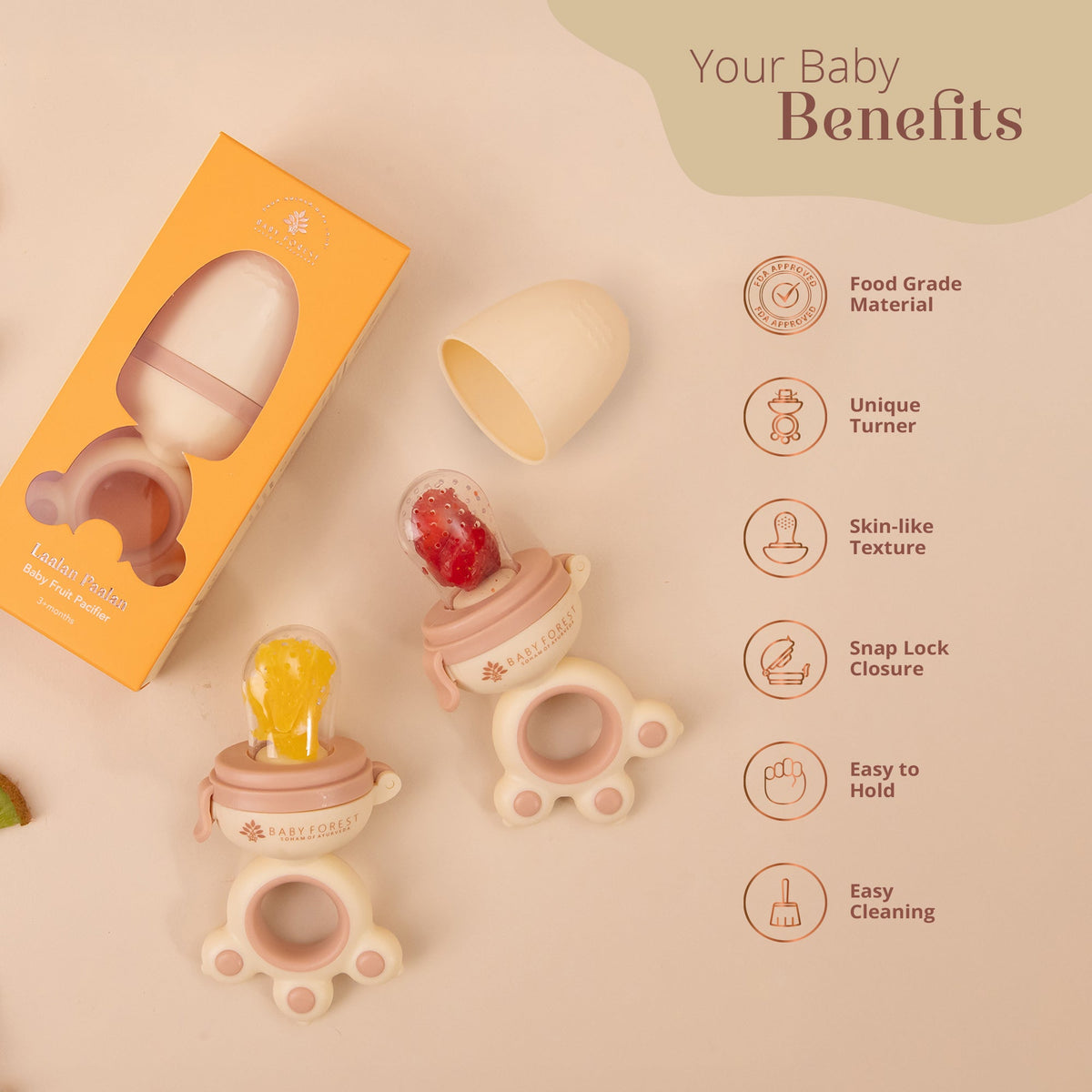 Baby Forest Laalan Paalan Baby Fruit Pacifier