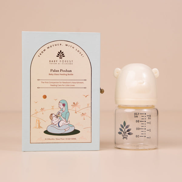 Baby Forest Glass Feeding Bottle Palan Poshan 4Oz 120Ml