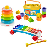 Fisher-Price Classic Infant Trio 3-Piece Toy Gift Set Multicolour
