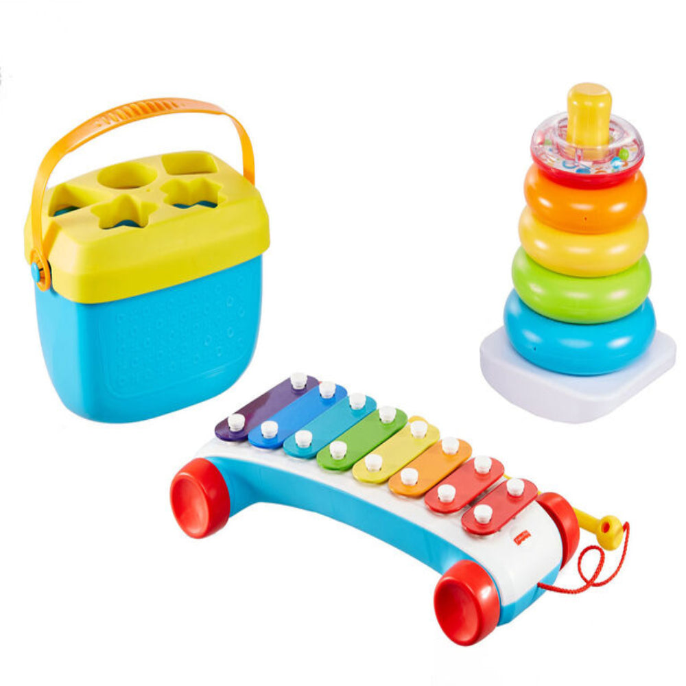 Fisher-Price Classic Infant Trio 3-Piece Toy Gift Set Multicolour