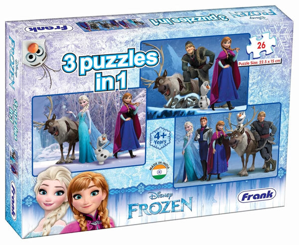 Frank Disney Frozen 3 in 1 Puzzle 4Y+