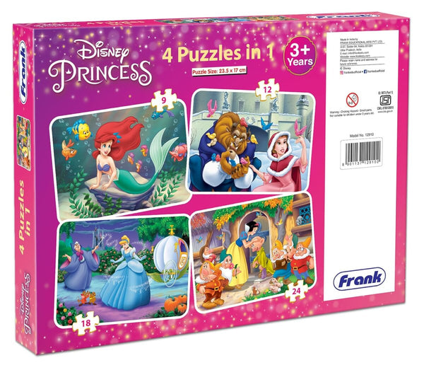 Frank Disney Princess 4 Puzzles in 1 3Y+