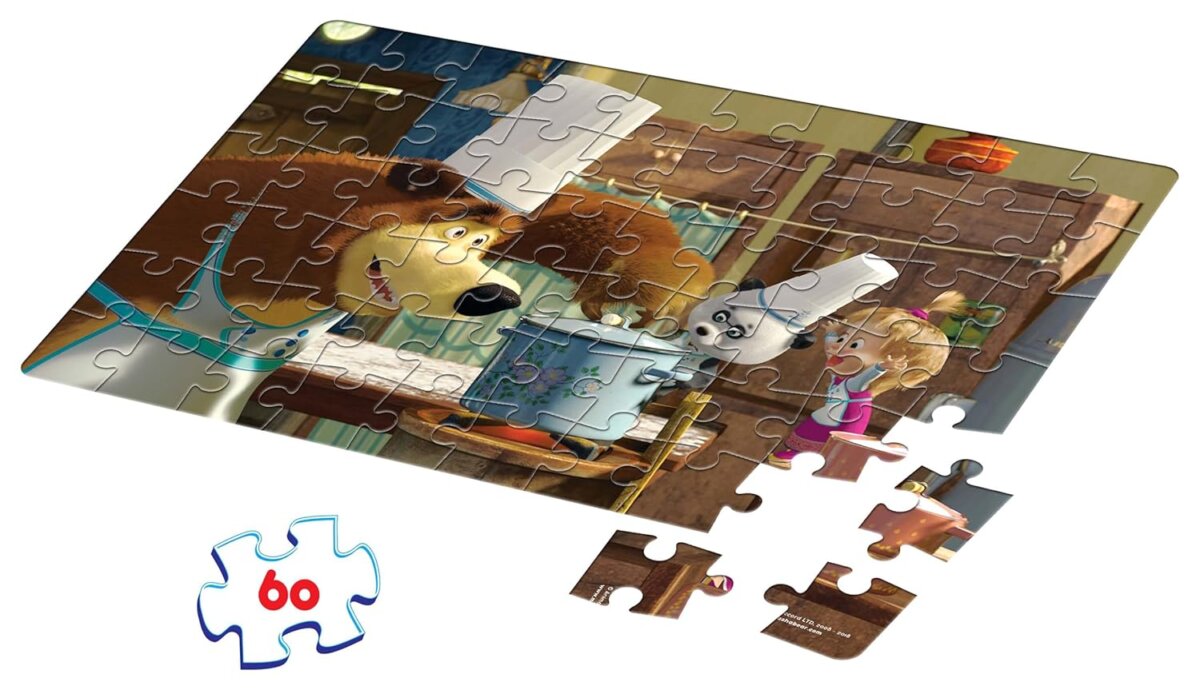 Frank Masha and The Bear Jigsaw Puzzle 5Y+ 60Pcs