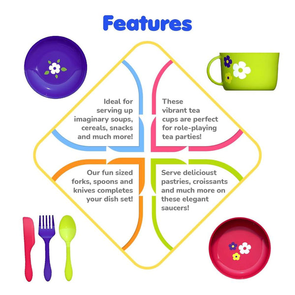 Funskool Giggles Dish Set - MultiColor