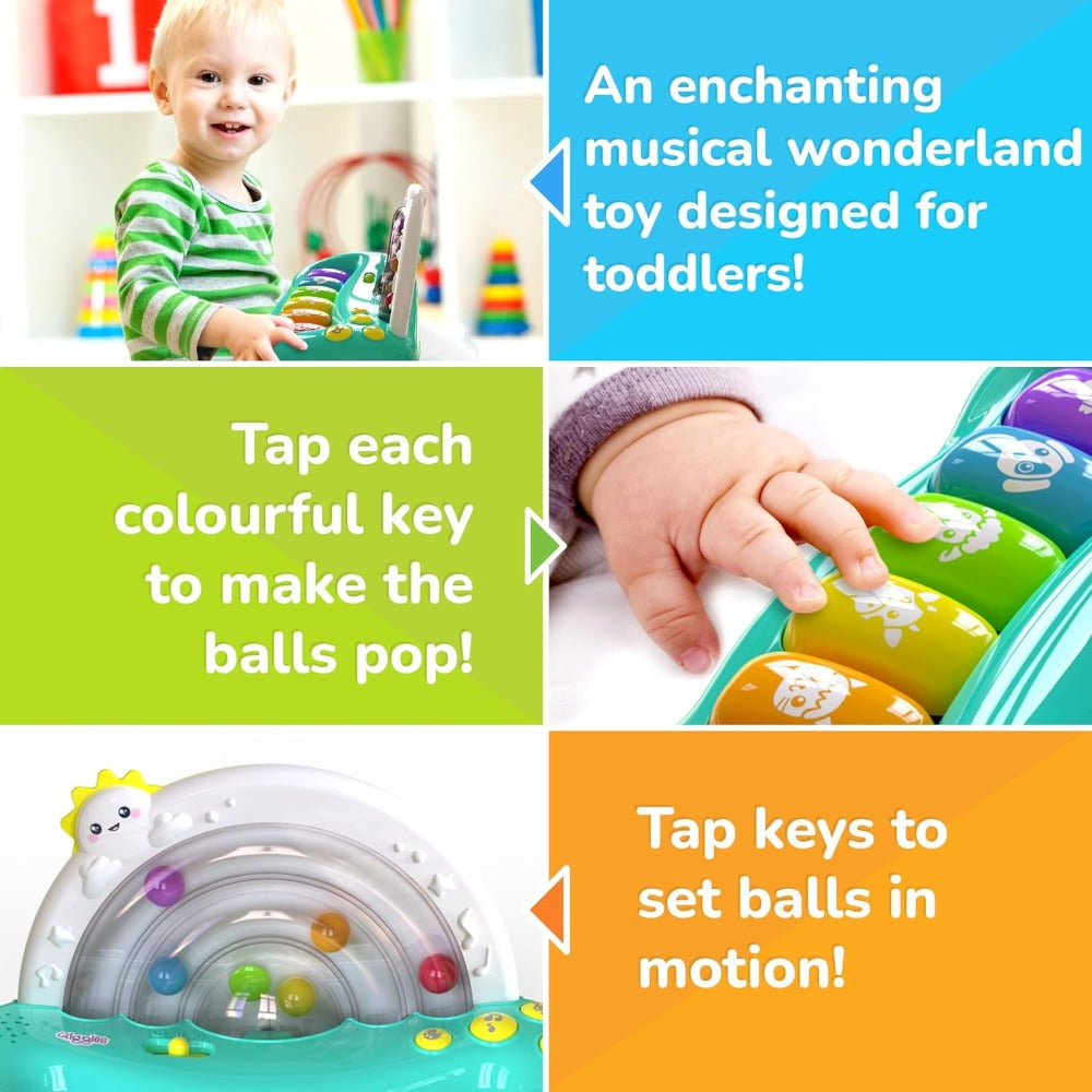 Giggles Jumpin Melodies Musical Keyboard Toy 12M+ – Multicolor