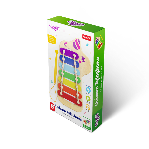 Musical Toy Giggles Unicorn Xylophone Musical Toy 7 Notes – Multicolor