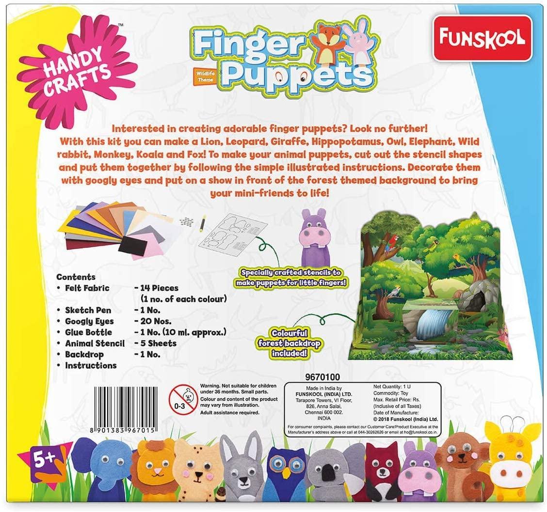 Handycrafts Finger Puppets 10-Animal Set 5Y+ – Multicolor