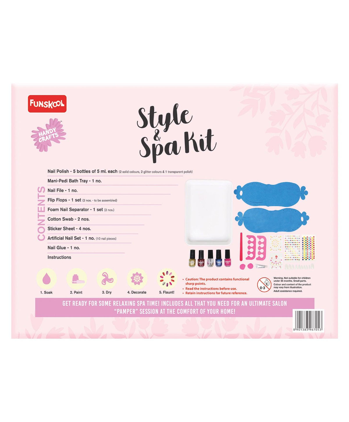 Handycrafts Style & Nail Spa Kit 7Y+ – Multicolor