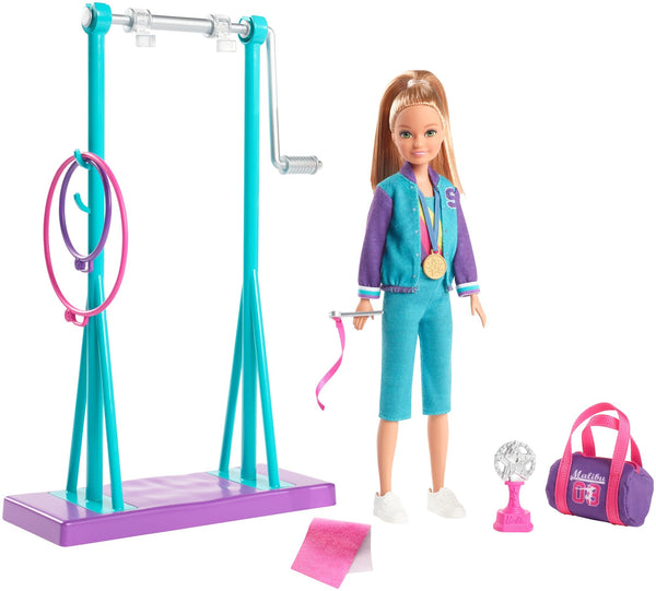 Barbie Team Stacie Doll and Gymnastics Playset with Spinning Bar