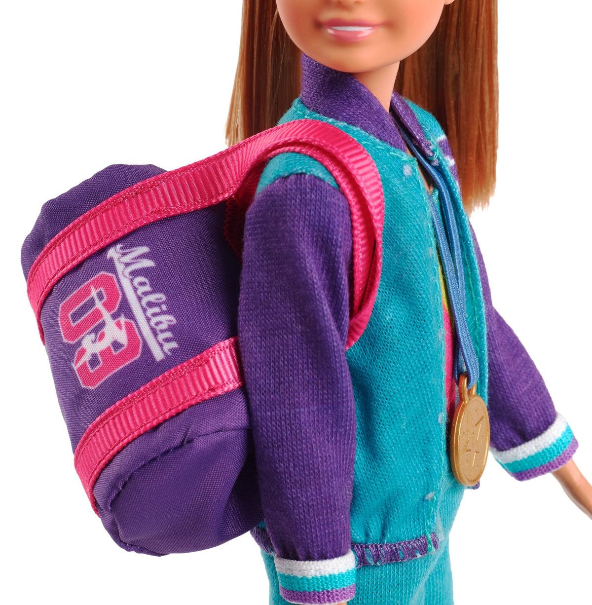 Barbie Team Stacie Gymnastics Doll & Playset with Spinning Bar – GBK59