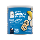 Gerber Banana Cream Teether Wheels Naturally Flavored Baby Snack – Crawler Stage