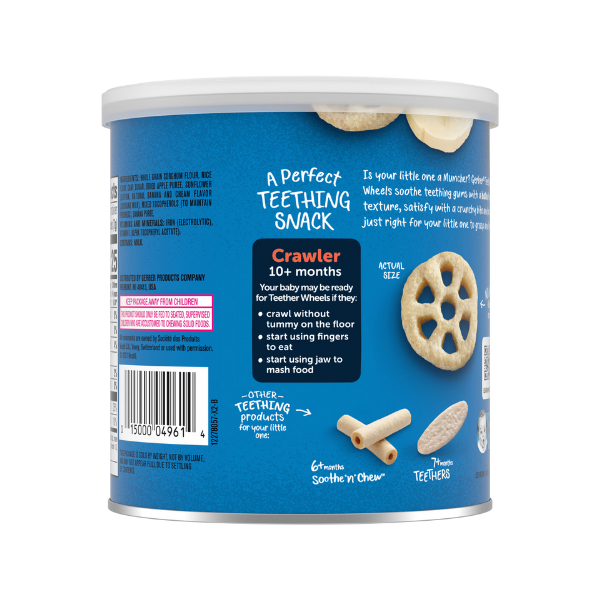 Gerber Banana Cream Teether Wheels Naturally Flavored Baby Snack – Crawler Stage