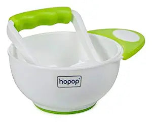 Hopop Food Mash and Serve Feeding Bowl Set - Green