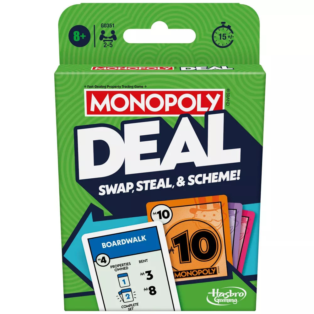 Hasbro Gaming Monopoly Deal 110-Card 2–5 Players 8Y+ – Multicolor