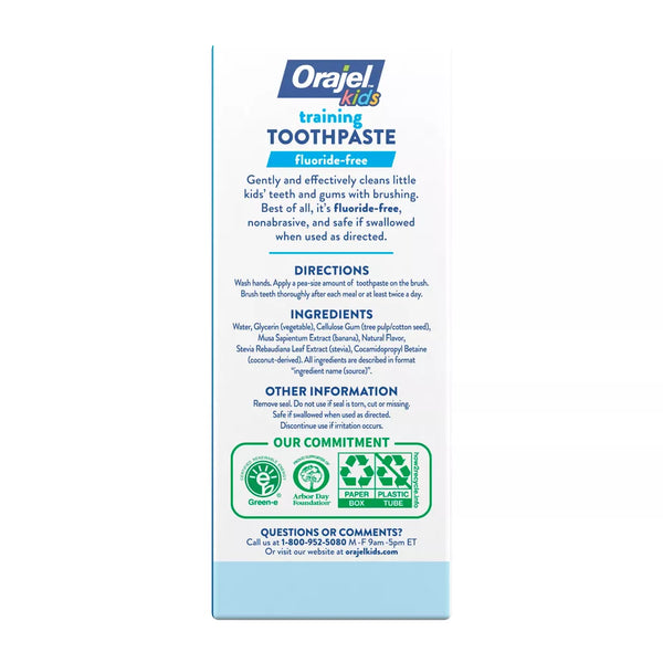Orajel Kids Paw Patrol Fluoride-Free Training Toothpaste - Fruity Fun - 1.5Oz