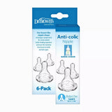 Dr. Brown’s Natural Flow Narrow Nipple Level 2 Pack of 6