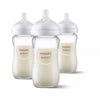 Philips Avent Glass Feeding Bottle With Natural Response Nipple 8Oz 240Ml (Pack Of 3)