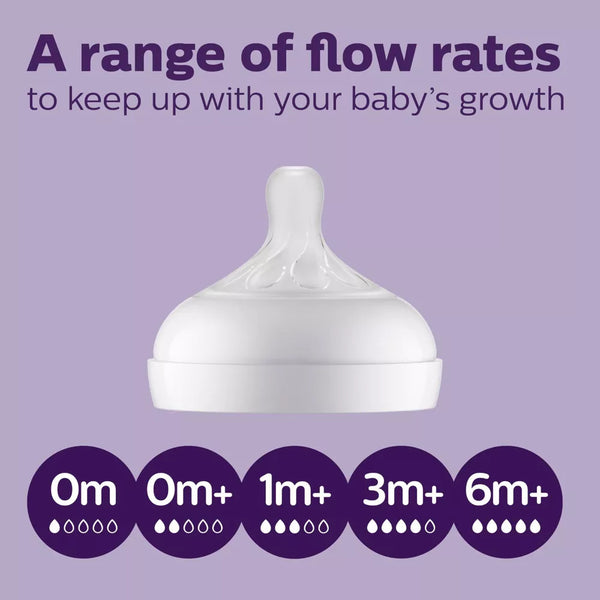 Philips Avent Glass Feeding Bottle With Natural Response Nipple 8Oz 240Ml (Pack Of 3)