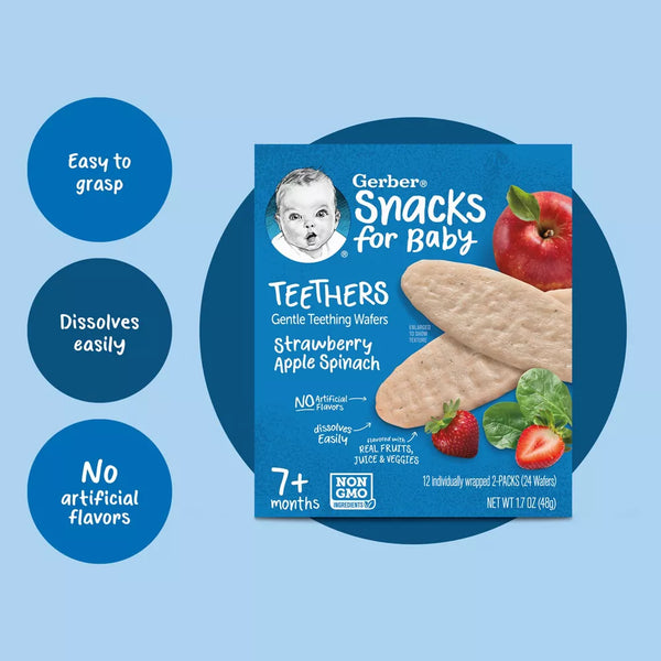 Gerber Teethers - Strawberry Apple Spinach Teethers