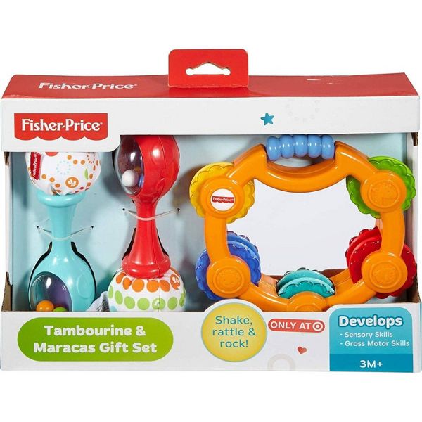 Fisher-Price Tambourine & Maracas Gift Set Pack of 3 Multicolour