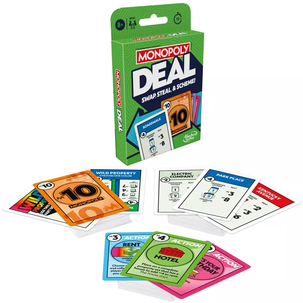 Hasbro Gaming Monopoly Deal 110-Card 2–5 Players 8Y+ – Multicolor