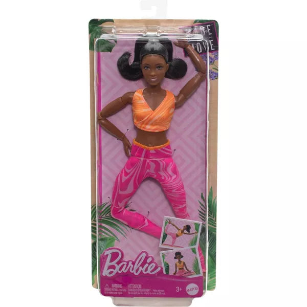 Barbie Made to Move Fashion Doll β Brunette Curvy Body with 22 Joints