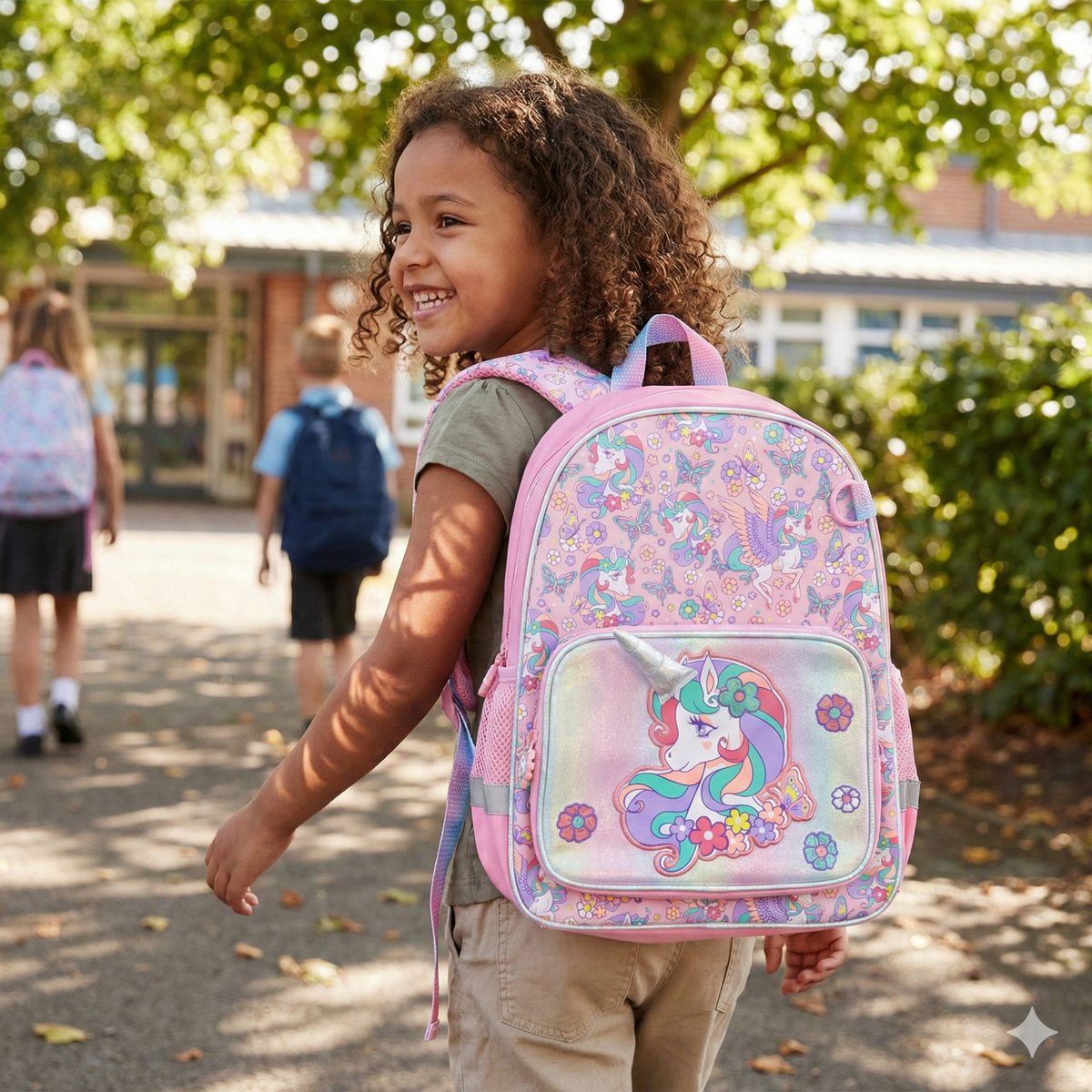 Vest School Bag For Kids 14" - Unicorn