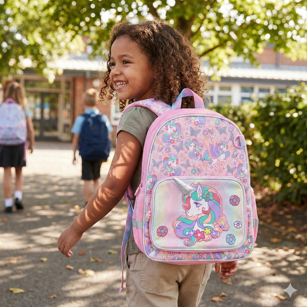 Vest School Bag For Kids 14" - Unicorn