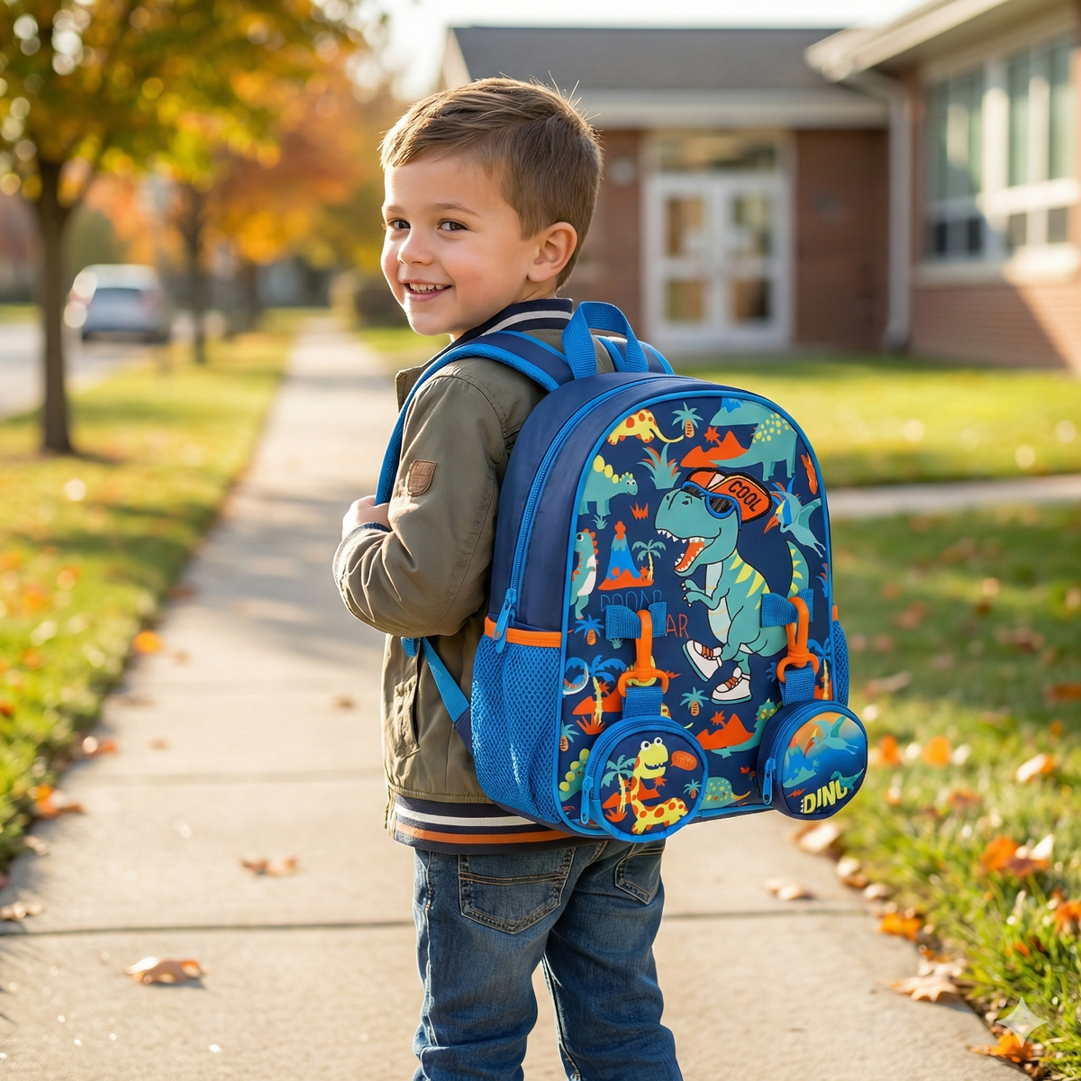 Vest School Bag For Kids 10" - Roar