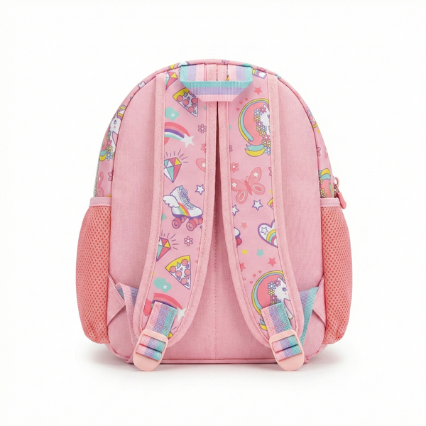 Vest School Bag For Kids 12" - Unicorn Pink