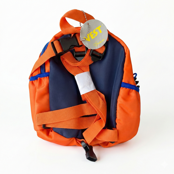 Vest School Bag For Kids 8" - Dino