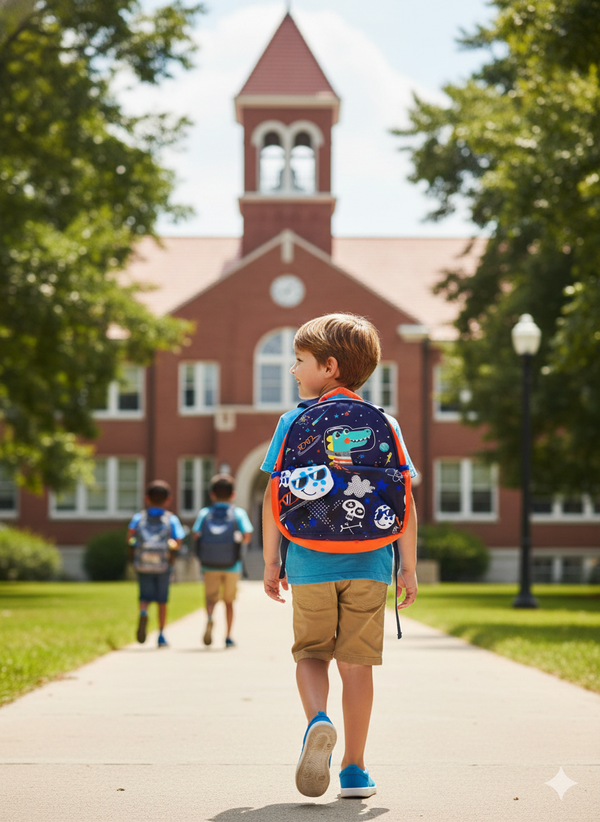 Vest School Bag For Kids 8" - Dino