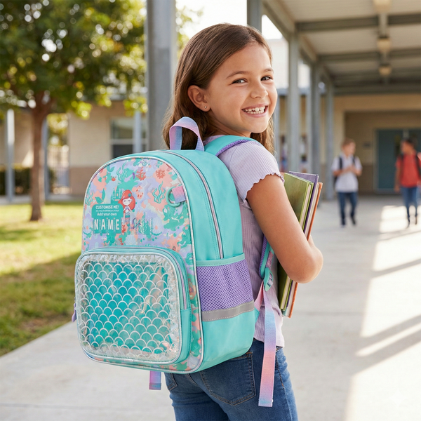 Vest School Bag For Kids 14" - Mermaid