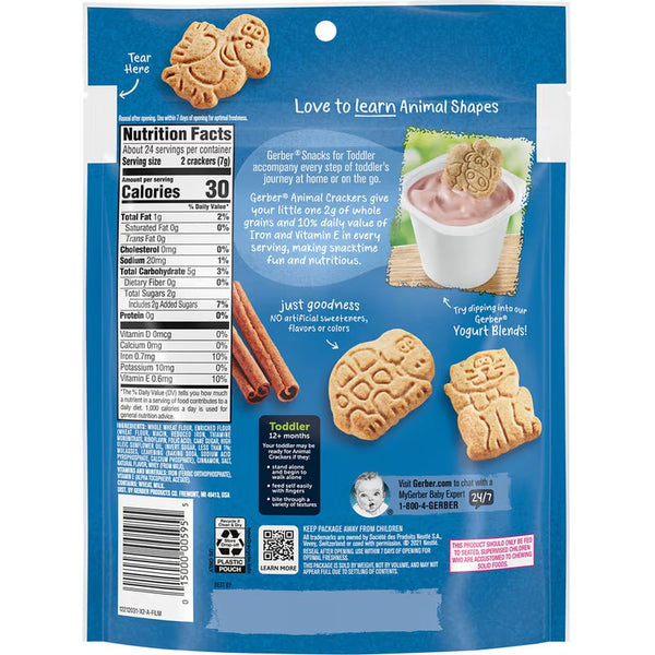 Gerber Cinnamon Graham Animal Crackers
