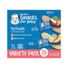 Gerber Teethers Variety Pack Baby Snacks – Strawberry Apple Spinach & Banana Peach – 36 Pieces