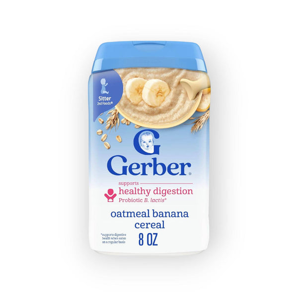 Gerber Probiotic Cereal Oatmeal Banana Infant Cereal – 8+ Months
