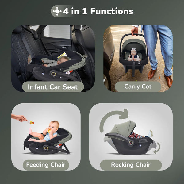 R For Rabbit Picaboo NXG Carry Cot - Green Black