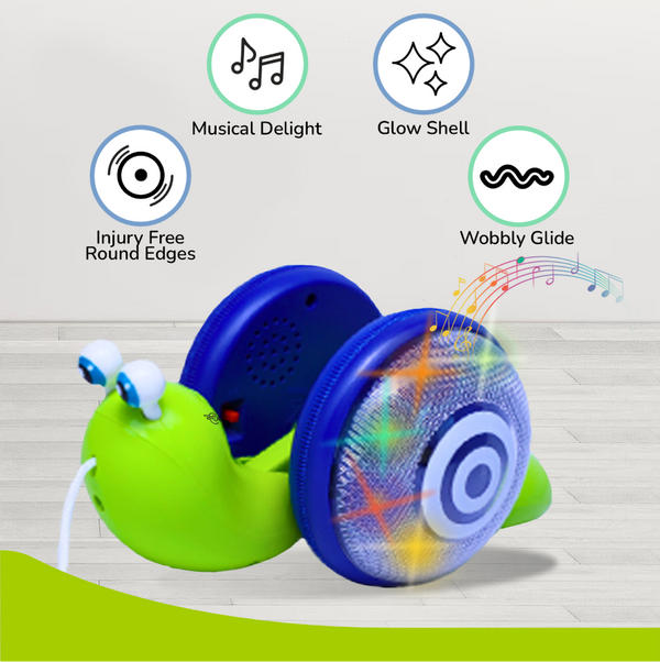 R For Rabbit Orapple Snail Tune BPA-Free Musical Pull Toy 12M+