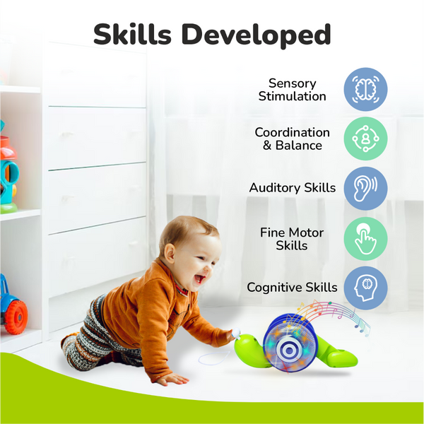 R For Rabbit Orapple Snail Tune BPA-Free Musical Pull Toy 12M+