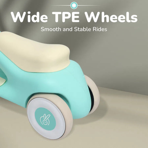 R For Rabbit Speedster Zoomy Push Ride On - Green Cream