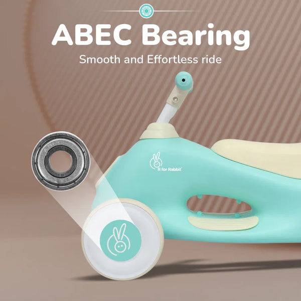 R For Rabbit Speedster Zoomy Push Ride On - Green Cream