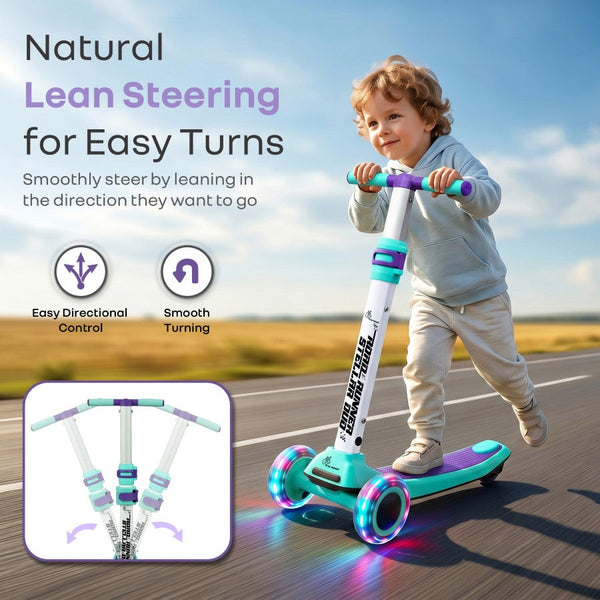 R for Rabbit Road Runner Stellar Duo 2-in-1 Kick Scooter One Size Green Purple