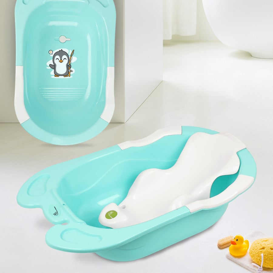 R for Rabbit Bubble Double Snowy Bath Tub with Ergonomic Sling - Green White