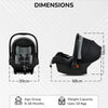 R For Rabbit Picaboo Sportz – 3-In-1 Convertible Carry Cot, Rocker & Feeding Chair - Grey Black