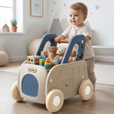 R for Rabbit Kiddie Kart Ride-On & Push Walker 4 in 1 0–3Y Up to 20kg– Grey Blue